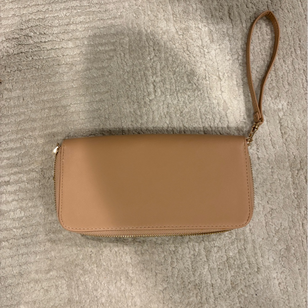 a new day Tan Wristlet Clutch